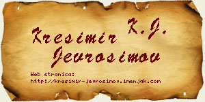 Krešimir Jevrosimov vizit kartica
